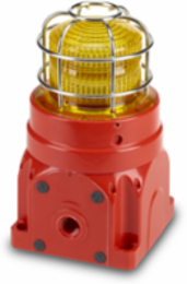 Global Series Strobe Light, Hazardous Location, UL and cUL CID2, Zone Listed, 24VDC, Ex d Surface Mount, 15J, Yellow, Red enclosure