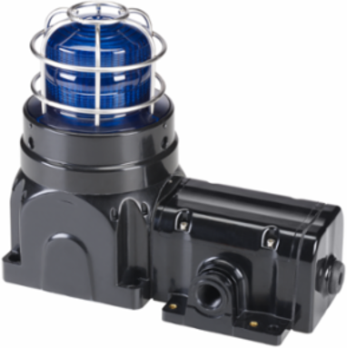 Global Series Strobe Light, Hazardous Location, UL and cUL CID2, Zone Listed, 24VDC, Ex de Surface Mount, 15J, Blue