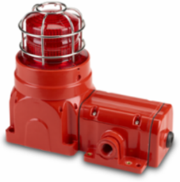 Global Series Strobe Light, Hazardous Location, UL and cUL CID2, Zone Listed, 24VDC, Ex de Surface Mount, 21J, Red, Red enclosure