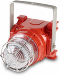 Global Series Strobe Light, Hazardous Location, UL and cUL CID2, Zone Listed, 24VDC, Ex d U-Bracket Mount, 21J, Clear, Red enclosure
