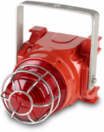 Global Series Strobe Light, Hazardous Location, UL and cUL CID2, Zone Listed, 24VDC, Ex d U-Bracket Mount, 21J, Red, Red enclosure