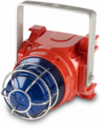 Global Series Strobe Light, Hazardous Location, UL and cUL CID2, Zone Listed, 220-240VAC, Ex d U-Bracket Mount, 15J, Blue, Red enclosure