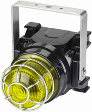 Global Series Strobe Light, Hazardous Location, UL and cUL CID2, Zone Listed, 220-240VAC, Ex d U-Bracket Mount, 15J, Yellow