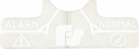Bottom Actuation Label, White (Red, Blue, Green and Black Units)