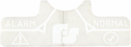 Bottom Actuation Label, White (Red, Blue, Green and Black Units)