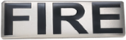 Stainless Steel Faceplate Label, FIRE, Call Points