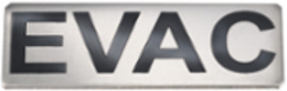 Stainless Steel Faceplate Label, EVAC, Call Points