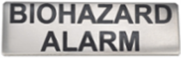 Stainless Steel Faceplate Label, BIOHAZARD ALARM, Call Points