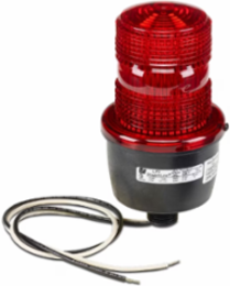 StreamLine Strobe Light, Low Profile, UL and cUL, 12-48VDC, Male Pipe Mount, Red
