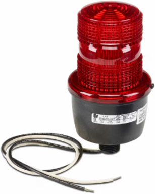 STREAMLINE STROBE LIGHT, LOW PROFILE, UL AND CUL, 240VAC, MALE PIPE MOUNT, RED