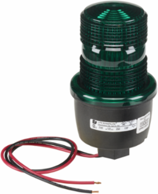 StreamLine LED Light, Low Profile, UL and cUL, 120VAC, NPT Pipe Mount, Green