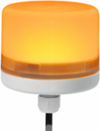 Streamline LP57 Mini Beacon Series, M12 Cable Gland, 24VDC, Steady Burn, Amber