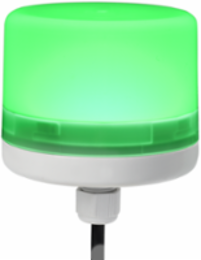 Streamline LP57 Mini Beacon Series, M12 Cable Gland, 24VDC, Steady Burn, Green