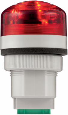 Panel Mount Audible Visual LED Light, Multi-Functional, UL and cUL, 12-24VAC/DC, Red