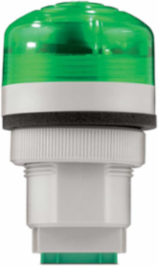 Panel Mount Audible Visual LED Light, Multi-Functional, UL and cUL, 48-240VAC, Green