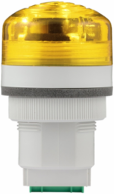 Panel Mount Audible Visual LED Light, Multi-Functional, UL and cUL, 48-240VAC, Yellow