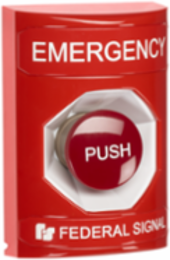 Push Station, Momentary, Emergency, UL and cUL, Red