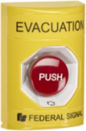 Pull Station, Evacuation, UL and cUL, Yellow