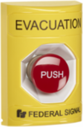Push Station, Momentary, Evacuation, UL and cUL, Yellow