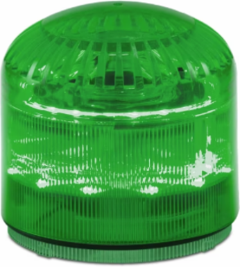 STREAMLINE MODULAR AUDIBLE VISUAL LED LIGHT, HIGH OUTPUT, MULTIFUNCTIONAL, UL AND CUL, GREEN, BASE SOLD SEPARATELY