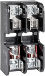600V 30A Class CC 2-Pole Fuse Base, Screw Mount with Tin-Plated Copper Clip