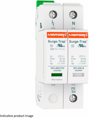 Surge-Trap Type 2 SPD 40kA, 150V, 2-Pole, Pluggable, Remote Monitoring
