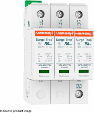 Surge-Trap Pluggable SPD Type 2 - 40kA, 3 Pole, DIN-Rail Mount, 275V
