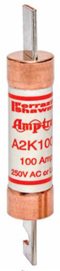 Fuse Amp-Trap 250V 100A Fast-Acting Class RK1 - 5.88 Inch Length, 200 kA Breaking Capacity