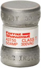Amp-Trap 50A Fast-Acting Class T Fuse, 300V, 0.94 Inch Width, 0.88 Inch Length