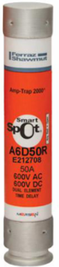 Fuse Amp-Trap 2000® 600V 50A Time-Delay Class RK1 SmartSpot, 1.06 Inch Diameter