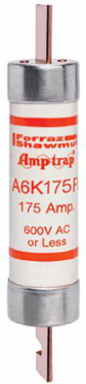 Amp-Trap 600V 175A Fast-Acting Class RK1 Fuse, 9.63 Inch Long, PolyTube Body