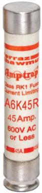 Fuse 600V 45A Fast-Acting Class RK1, 5.5 Inch x 1.06 Inch, PolyTube Body