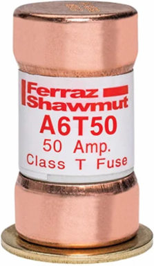 Fuse Amp-Trap® Class T 50A Fast-Acting, 600V, Ferrule Connection, 1.57 Inch Length