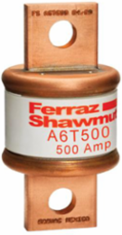 Fast-Acting Class T Fuse 600V 500A, 0.75 lb, Bolt Mount, Copper Connection