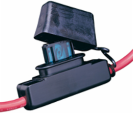 Automotive Fuse Holder 32 VDC 60A PVC Body with 4 Inch Wire Leads