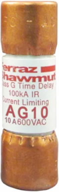 Amp-Trap 600V 10A Time-Delay Class G Fuse, 100 kA I.R.