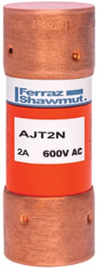 Fuse Amp-Trap 2000® 600VAC 2A Time-Delay Class J, 2.25 Inch Length, 0.81 Inch Diameter