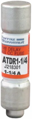 Fuse Amp-Trap 2000® 600V 1.25A Time-Delay Class CC, 0.41 Inch Diameter