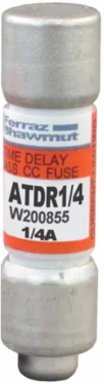 Fuse Amp-Trap 2000® 600V 0.25A Time-Delay Class CC, Length 1.5 Inch, Diameter 0.41 Inch