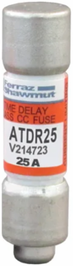 Fuse Amp-Trap 2000 600V 25A Time-Delay Class CC, Small Motor Protection