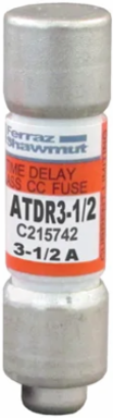 Fuse Amp-Trap 2000® 600V 3.5A Time-Delay Class CC, 1.5 Inch Length, 0.41 Inch Diameter