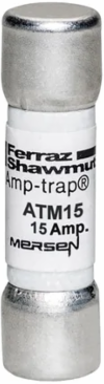 Fuse Amp-Trap 15A Fast-Acting Midget Fuse, 600V, 100kA I.R., 1-1/2" x 13/32"