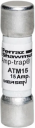 Fuse Amp-Trap 15A Fast-Acting Midget Fuse, 600V, 100kA I.R., 1-1/2" x 13/32"