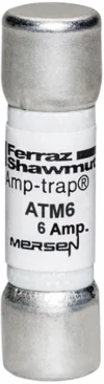 Fuse 600V 6A Fast-Acting Midget, 1-1/2 Inch x 13/32 Inch, Tin-Plated Copper
