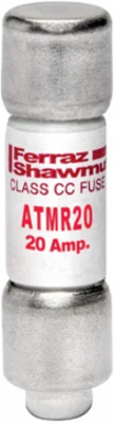 Fuse Amp-Trap 600V 20A Fast-Acting Class CC Fuse, 0.41 Inch Diameter, 1.5 Inch Length