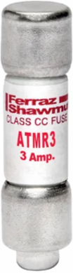 Amp-Trap 600V 3A Fast-Acting Class CC Fuse, 1.5 Inch Length, 200 kA Breaking Capacity