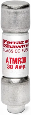 Amp-Trap 600V 30A Fast-Acting Class CC Fuse, 1.5 Inch Length, 0.41 Inch Diameter