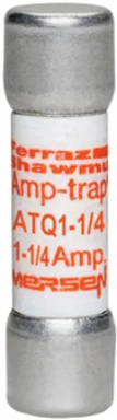Fuse Amp-Trap 500V 1.25A Midget Time-Delay, 1-1/2 Inch x 13/32 Inch, Clip Mount