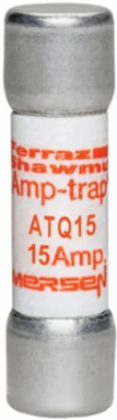 Fuse 500V 15A Time-Delay Midget, 1-1/2 Inch x 13/32 Inch, 10 kA Breaking Capacity