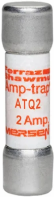 Fuse Amp-Trap® Midget 2A Time Delay, 500V, 1.5 Inch Length, Clip Mounting